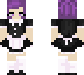 purple haired girl in maid outfit (credits to naozen for the outfit)