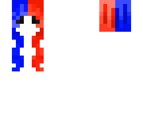 red and blue hair template