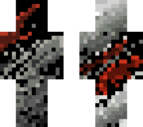 red black and white