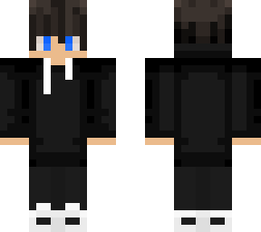 black hoodie male (blue eyes)