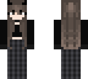 black plaid devil girl