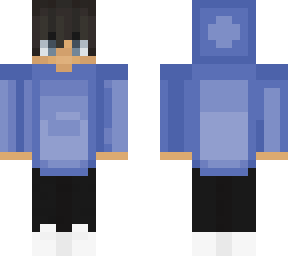 blue hoodie