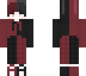 boy red, black half