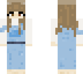 brown hair girl w/ overalls