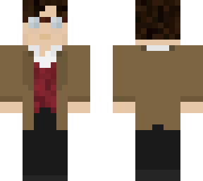 brown suit