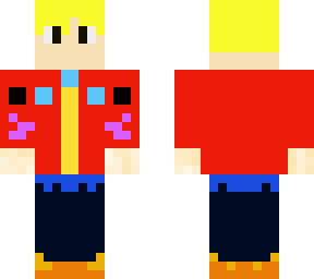 cute red jacket boy