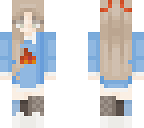 flame girl red and blue