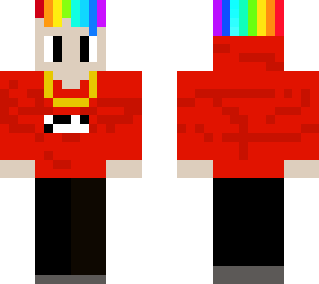 man with rainboy hair