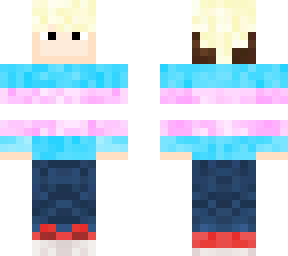 my skin with the trans pride flag