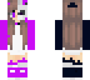 purple and black panda girl