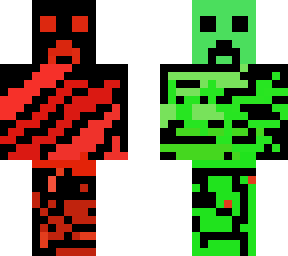 red vs green creeper