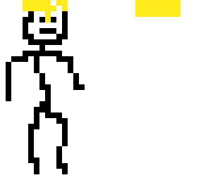 stickman with gold helmet