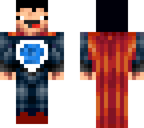 super man with iron man's glowing core