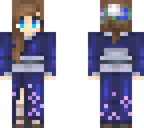 blue kimono