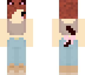 brown hair cat demigirl outfit