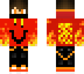 cool boy with fire