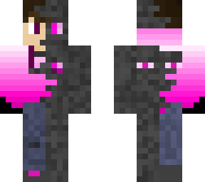 cyborg ender boy with hoodie and headphones