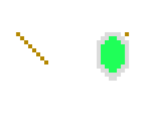 emerald shield on back