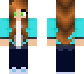 girl with blue hoodie & headphones