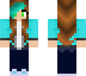 girl with blue hoodie & headphones v2
