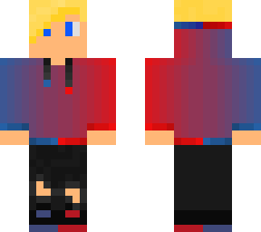 gradient blue red skin