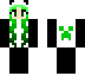 green panda girl