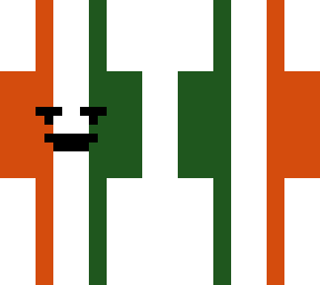 irish flag with wierd face