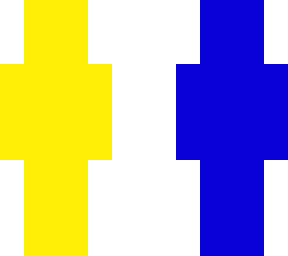 yellow and blue make green