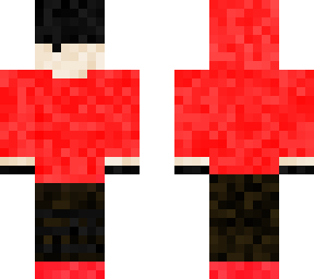 black hair red hoodie boy