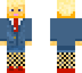 blonde business man in fishnets