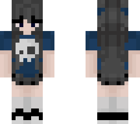 blue skull alt girl
