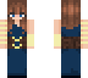 brown hair girl ball outfit