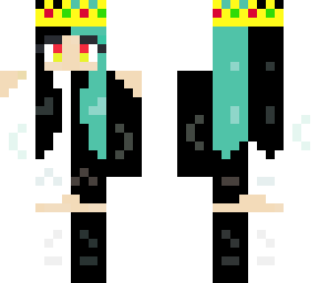 crown remake, black and white, split hair