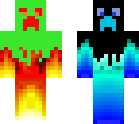 fire creeper | Minecraft Skin