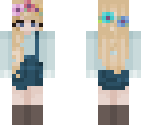 flower crown + overalls edit