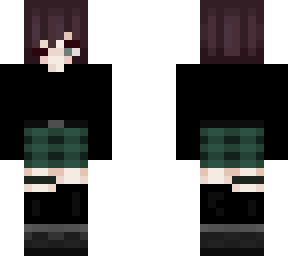 girl with horns and plaid skirt