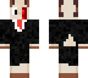 goat with red eye in suit