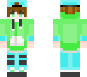 green & blue boy