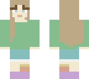 green sweater w/ dusty rose and gold socks