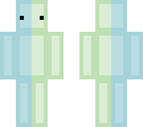 half blue half green blob