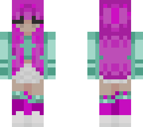 pink & cyan girl