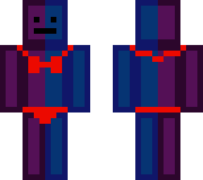purple and blue cube w/ bikini