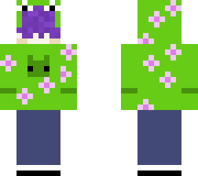 purple haired frog
