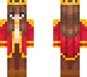 queen girl king with brown hair