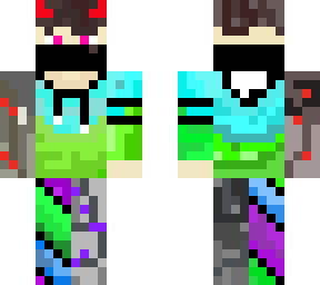 rainbow colour cyborg