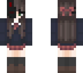 school girl with mask