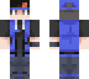 sigma suit red from pokmon masters with a blue pallet swap