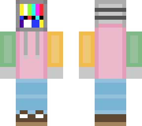 tv head gwsn color block hoodie