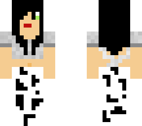 black hair girl w cow print pants