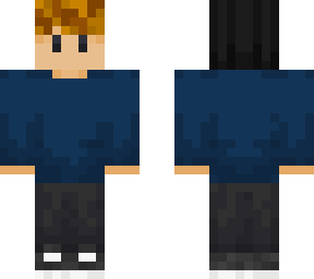 blonde wilbur with a blue shirt and black beanie